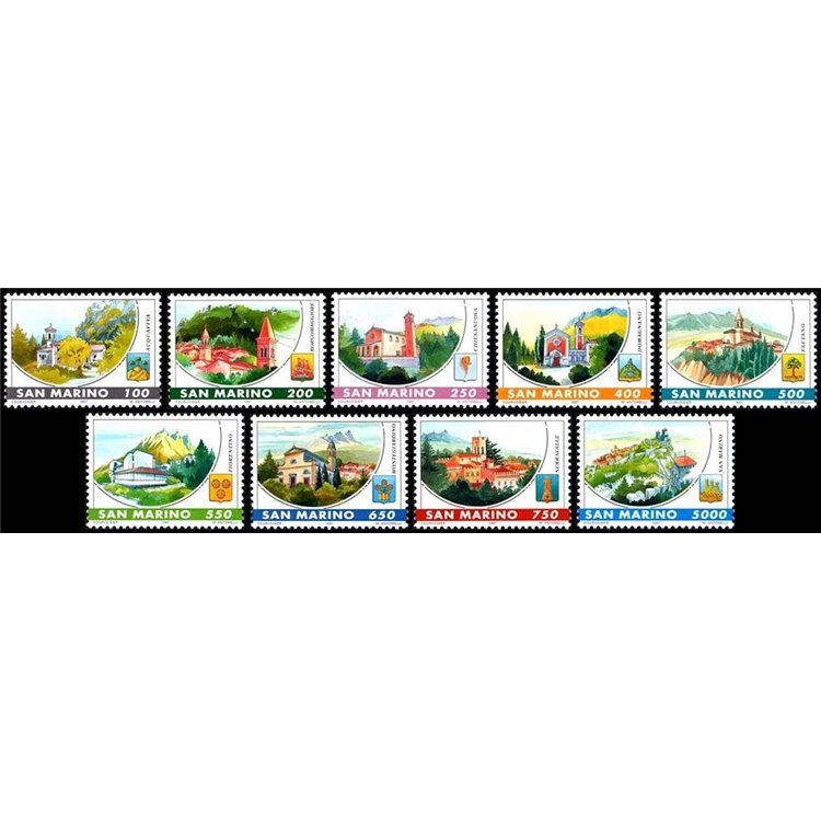 SAN MARINO 1997 Castles of San Marino 9v MNH**