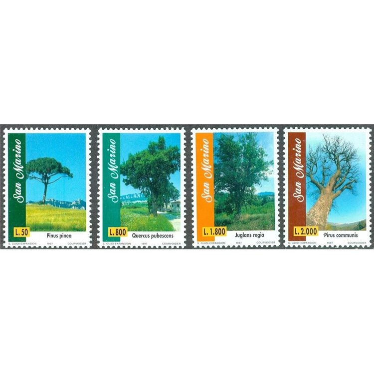 SAN MARINO 1997 Monumental trees 4v MNH**