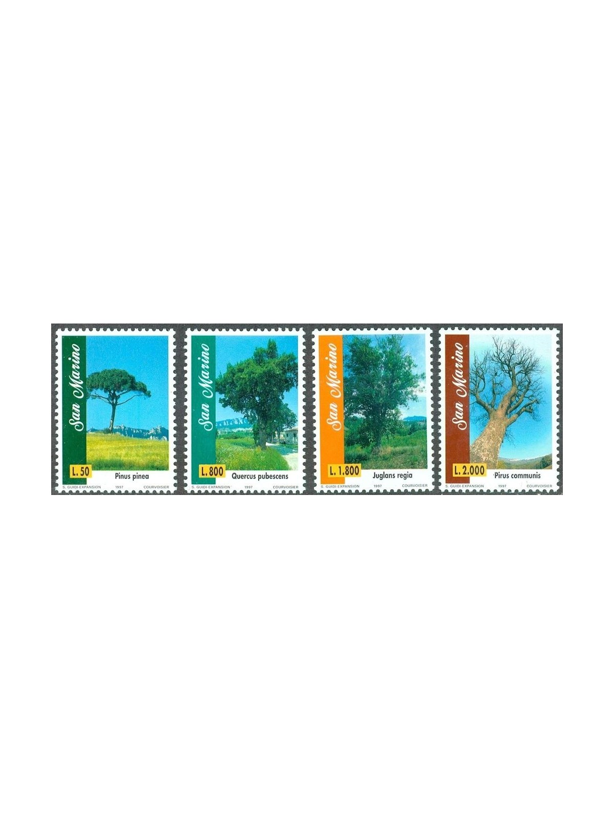 SAN MARINO 1997 Monumental trees 4v MNH**