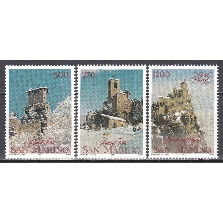 SAN MARINO 1991 Christmas 3v MNH**