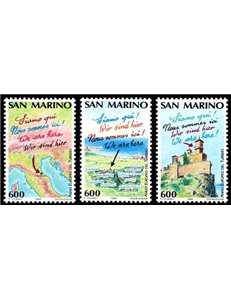 SAN MARINO 1990 European Year of Tourism 3v MNH**