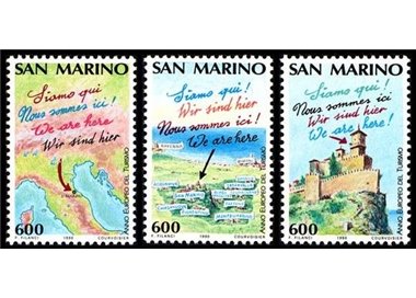 SAN MARINO 1990 Anno europeo del turismo 3v MNH**