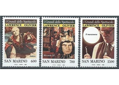 SAN MARINO 1990 The greats of entertainment 3v MNH**