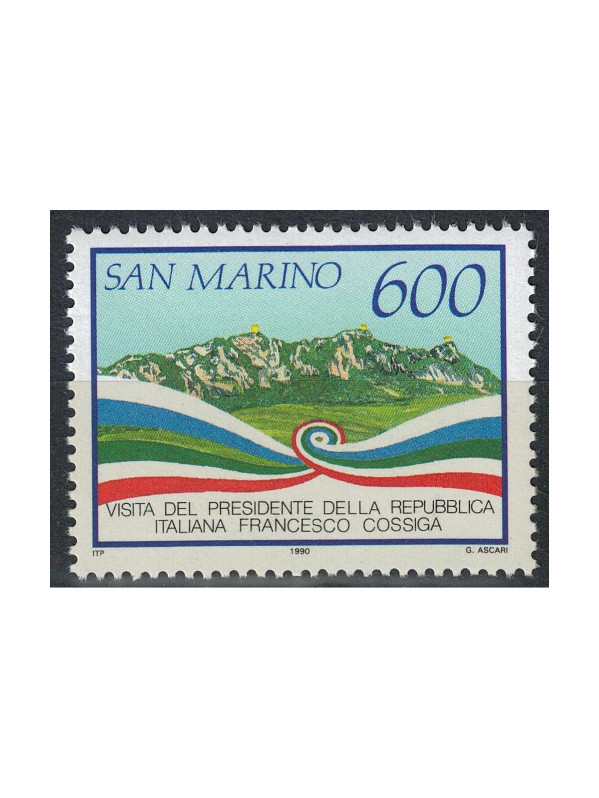 SAN MARINO 1990 Francesco Cossiga MNH**