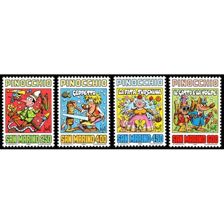 SAN MARINO 1990 Carlo Collodi 4v MNH**
