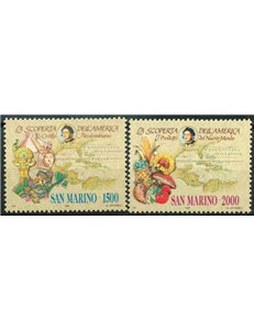 SAN MARINO 1990 Colombian Celebrations 2v MNH**