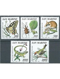 SAN MARINO 1990 Flora e fauna 5v MNH**