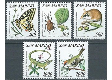 SAN MARINO 1990 Flora and Fauna 5v MNH**