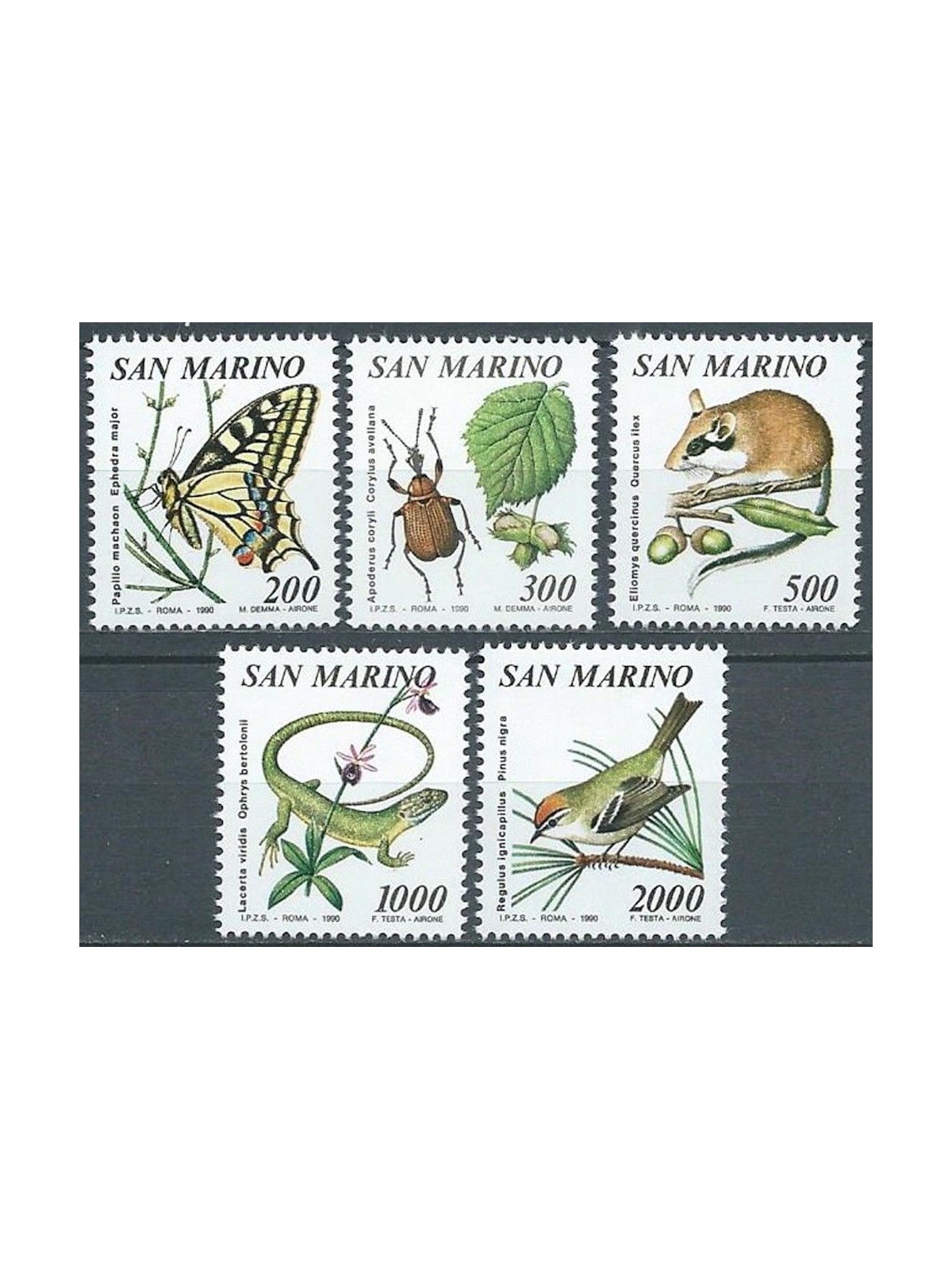 SAN MARINO 1990 Flora and Fauna 5v MNH**
