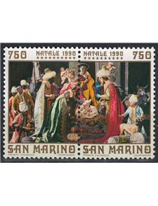SAN MARINO 1990 Christmas 2v MNH**