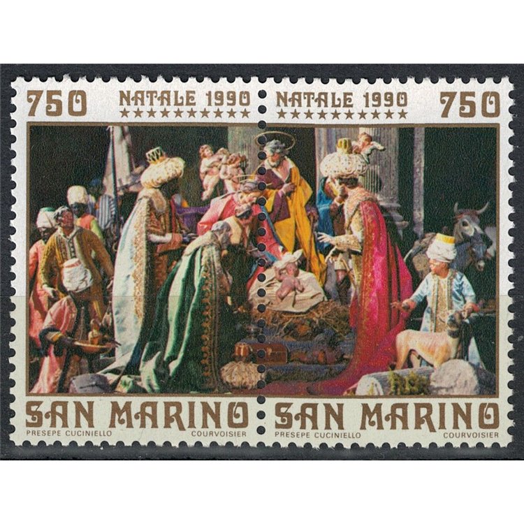SAN MARINO 1990 Natale 2v MNH**