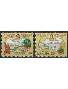 SAN MARINO 1992 Celebrazioni Colombiane 2v MNH**