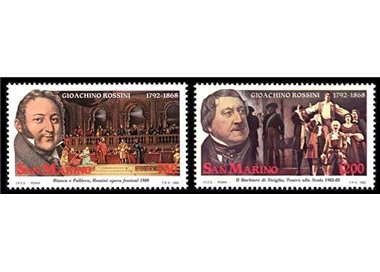 SAN MARINO 1992 Gioachino Rossini 2v MNH**