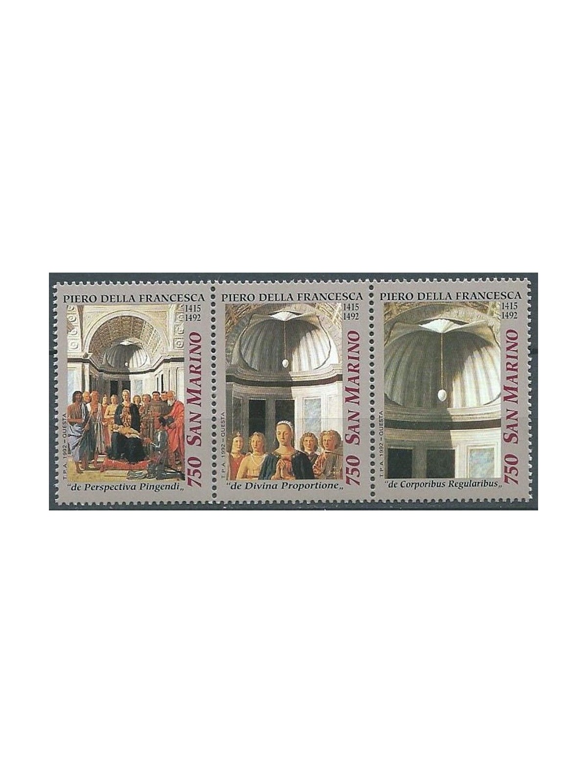 SAN MARINO 1992 Christmas 3v MNH**