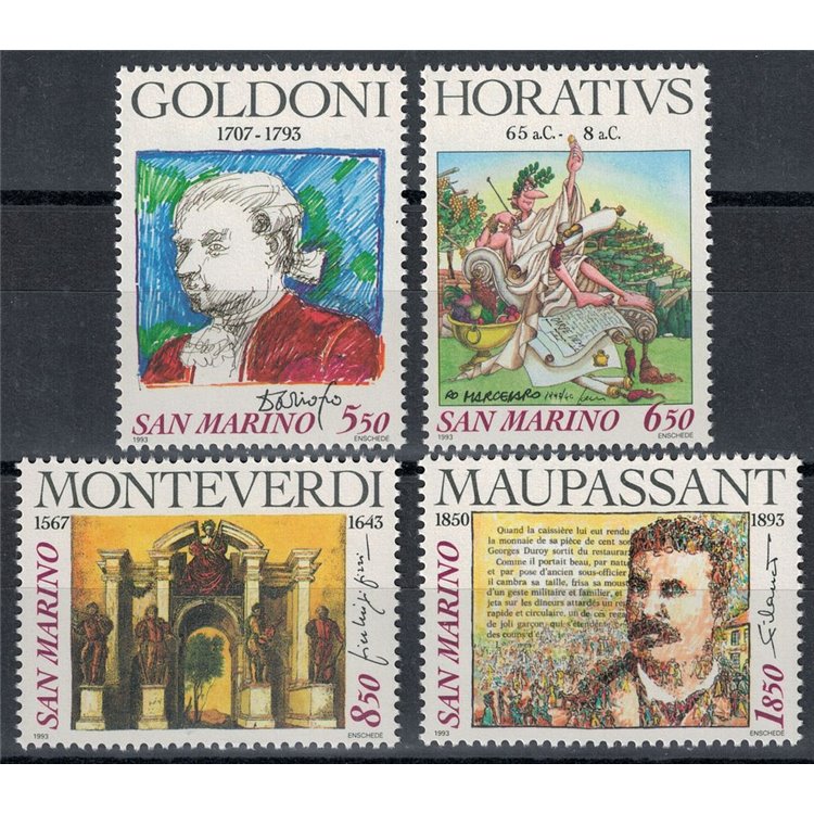 SAN MARINO 1993 Celebrazioni d'autore 4v MNH**