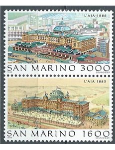 SAN MARINO 1988 Vedute dell'Aia 2v MNH**