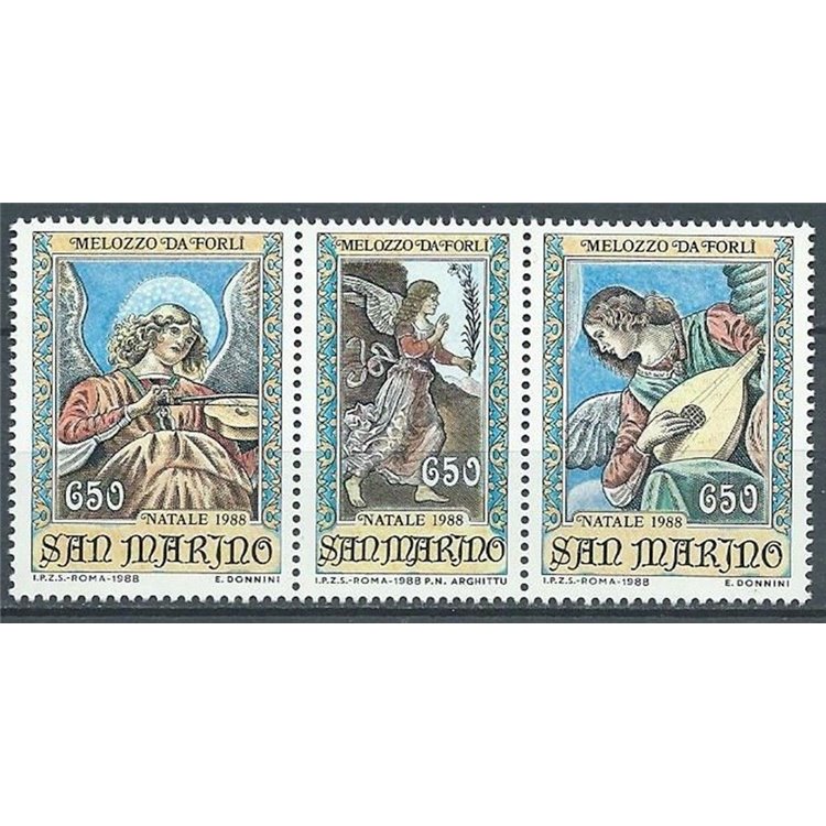 SAN MARINO 1988 Natale 3v MNH**