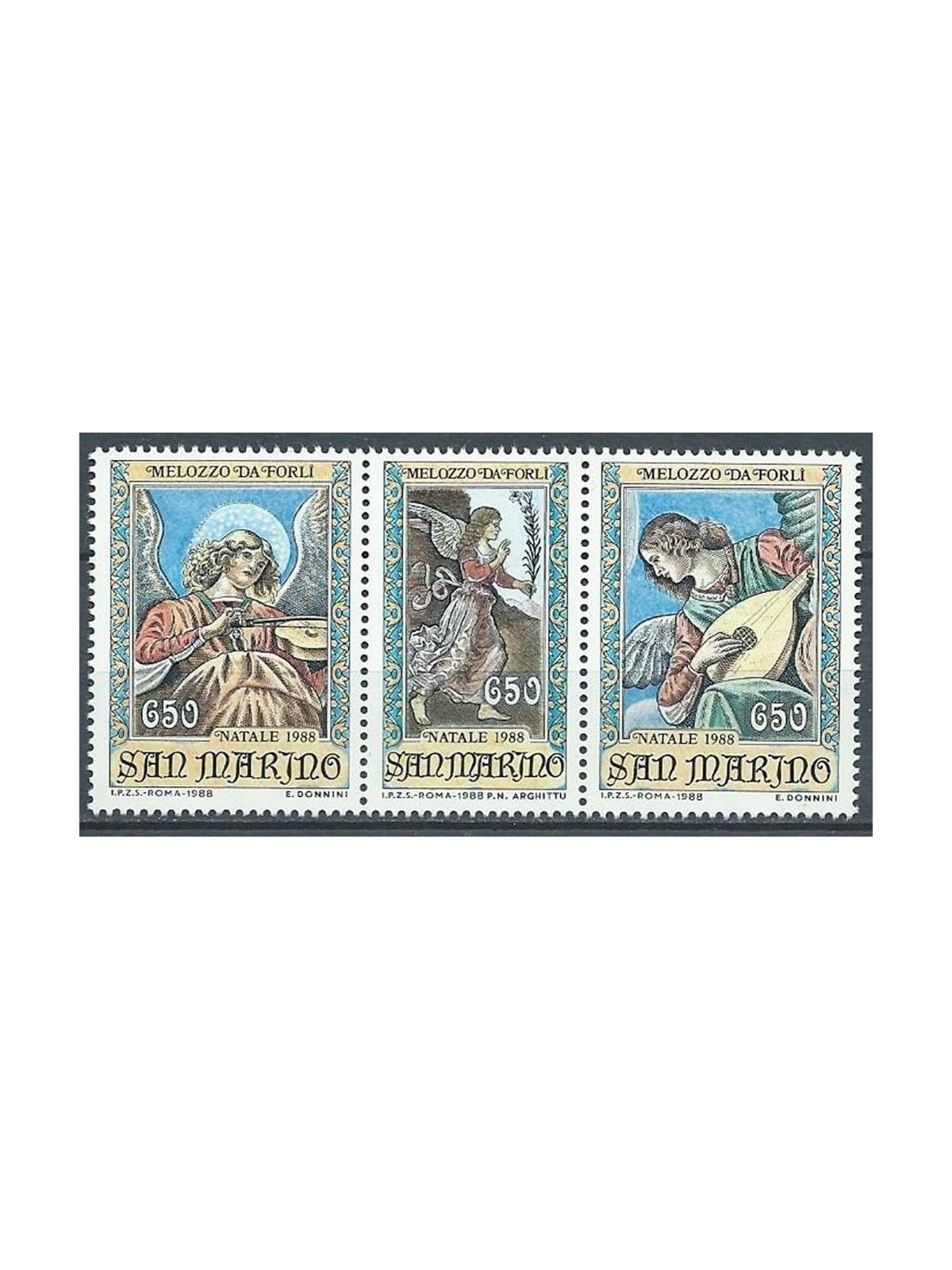 SAN MARINO 1988 Natale 3v MNH**
