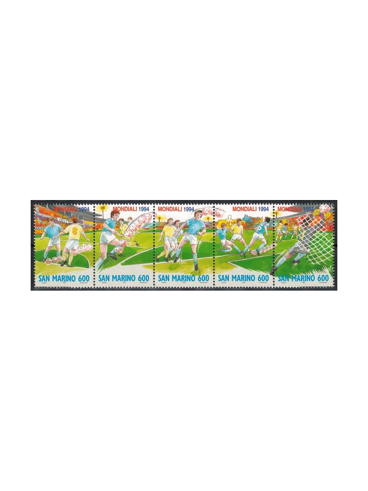 SAN MARINO 1994 Campionati mondiali di calcio 5v MNH**