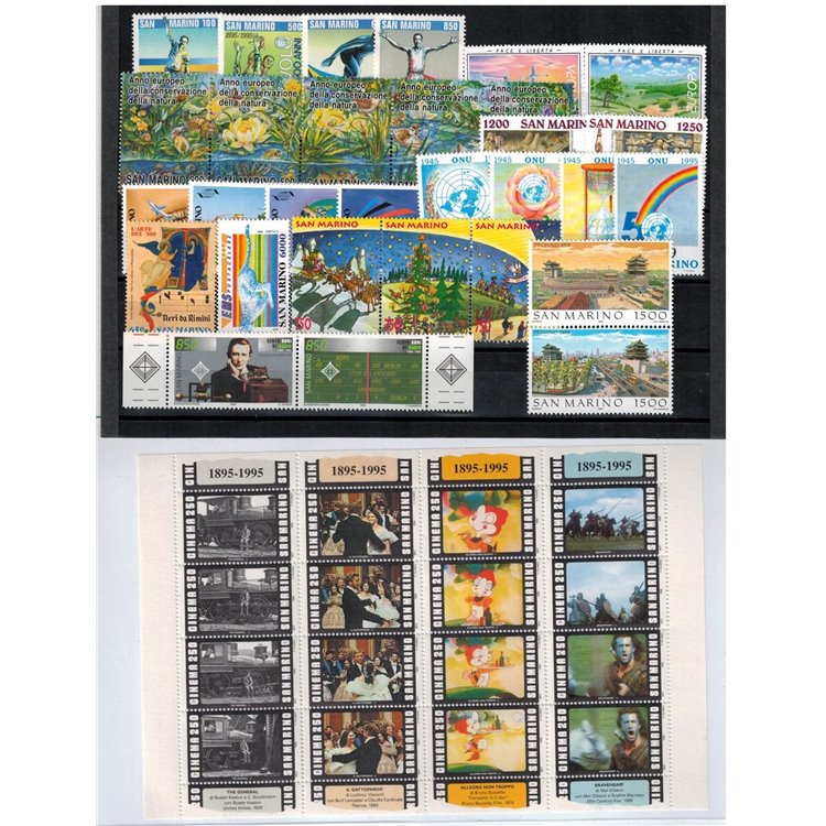 SAN MARINO 1995 Complete year 30v + 1 s/s MNH**