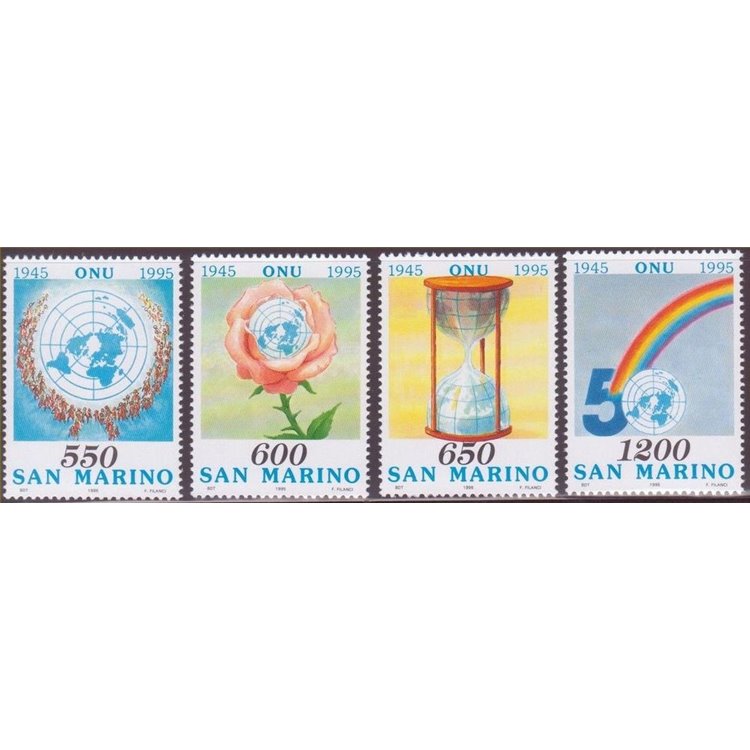 SAN MARINO 1995 UN anniversary 4v MNH**