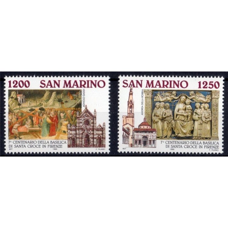 SAN MARINO 1995 Basilica di Santa Croce 2v MNH**