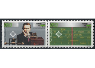 SAN MARINO 1995 Centenario della radio 2v MNH**