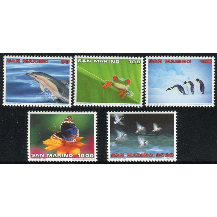SAN MARINO 1996 Mondo natura 5v MNH**