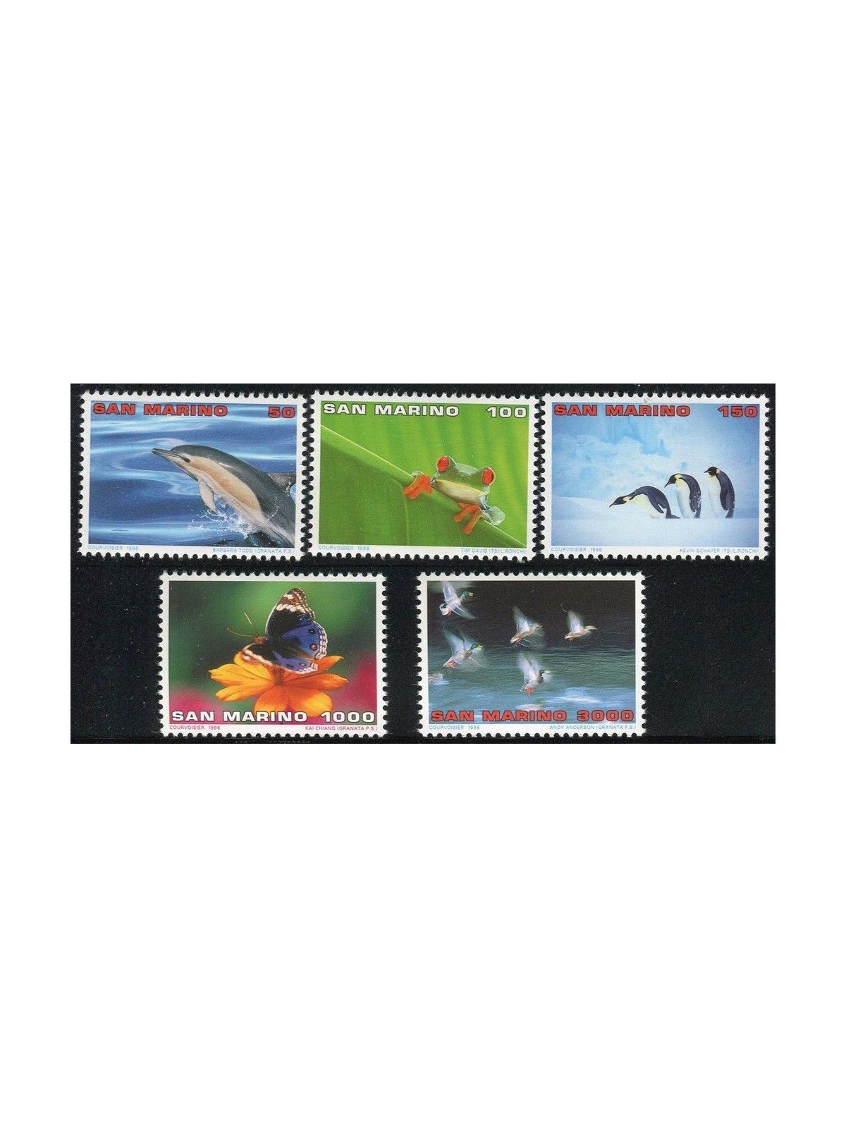 SAN MARINO 1996 Mondo natura 5v MNH**