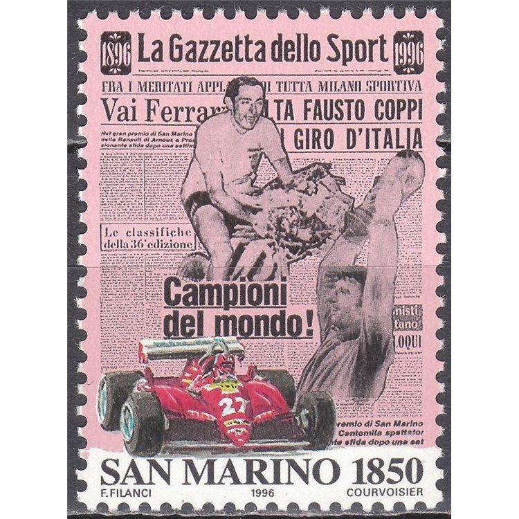 SAN MARINO 1996 Gazzetta dello Sport MNH**