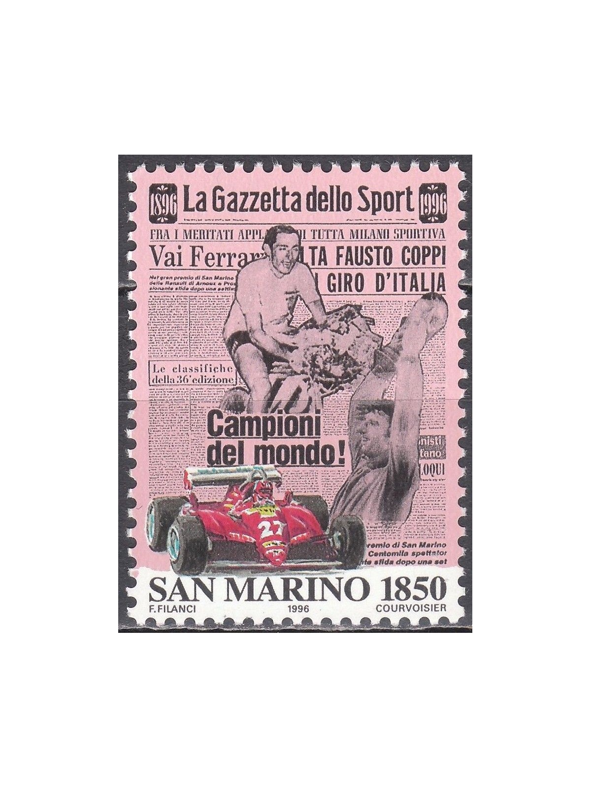 SAN MARINO 1996 Gazzetta dello Sport MNH**