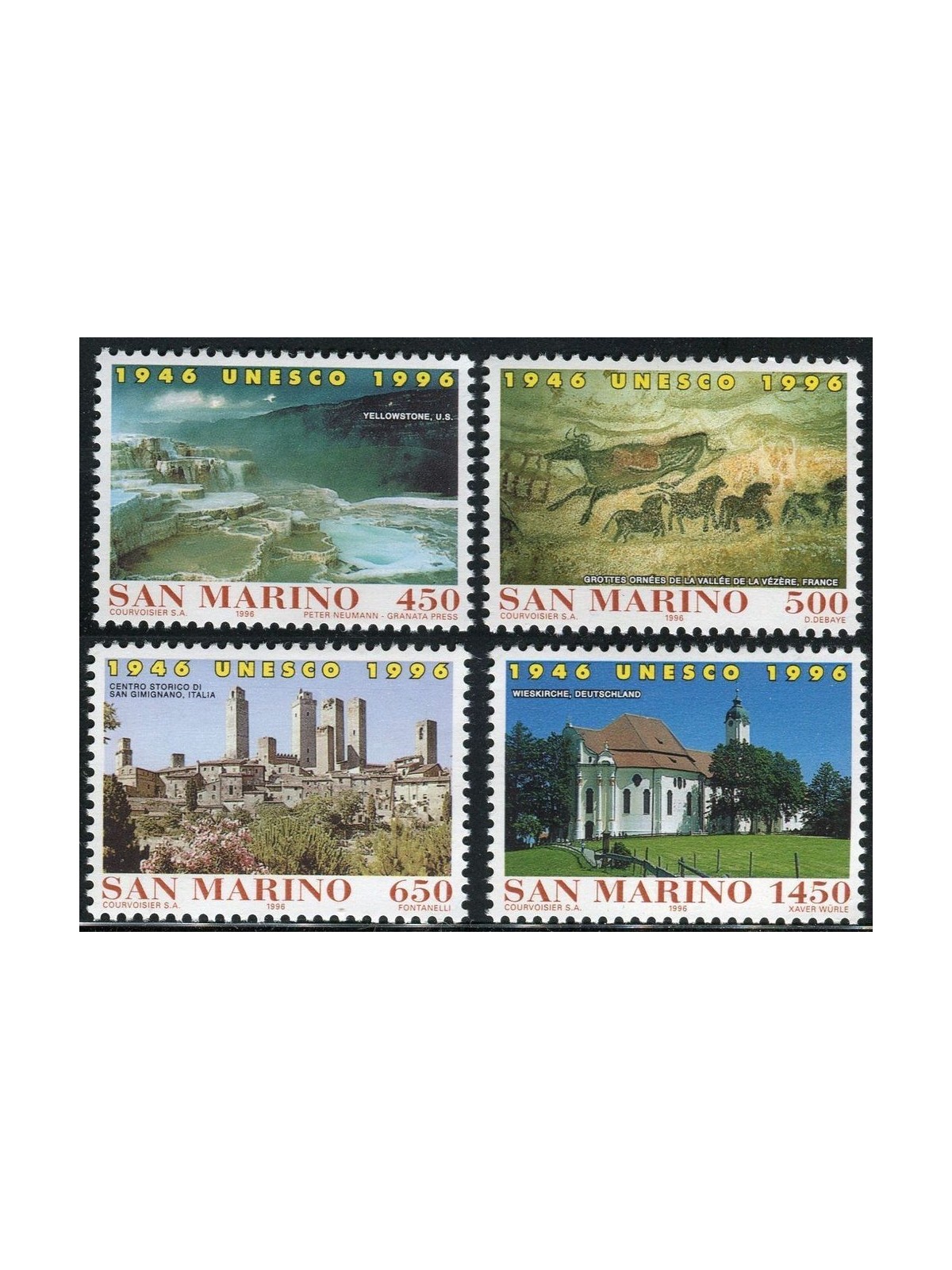 SAN MARINO 1996 UNESCO Anniversary 4v MNH**
