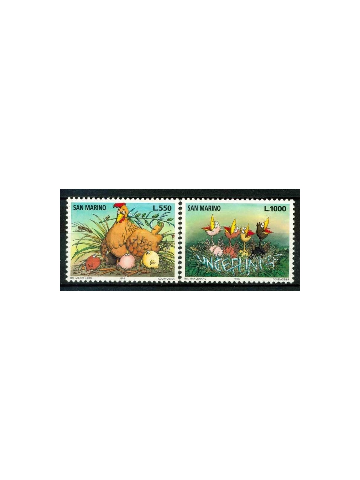 SAN MARINO 1996 Anniversario dell'Unicef 2v MNH**