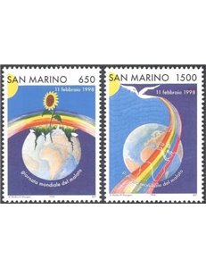 SAN MARINO 1998 Giornata mondiale del malato 2v MNH**