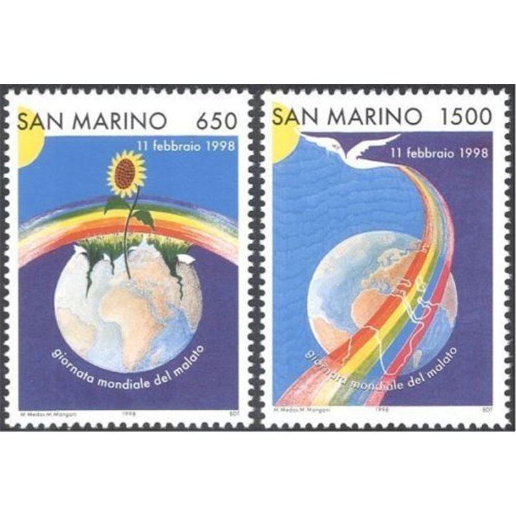 SAN MARINO 1998 Giornata mondiale del malato 2v MNH**