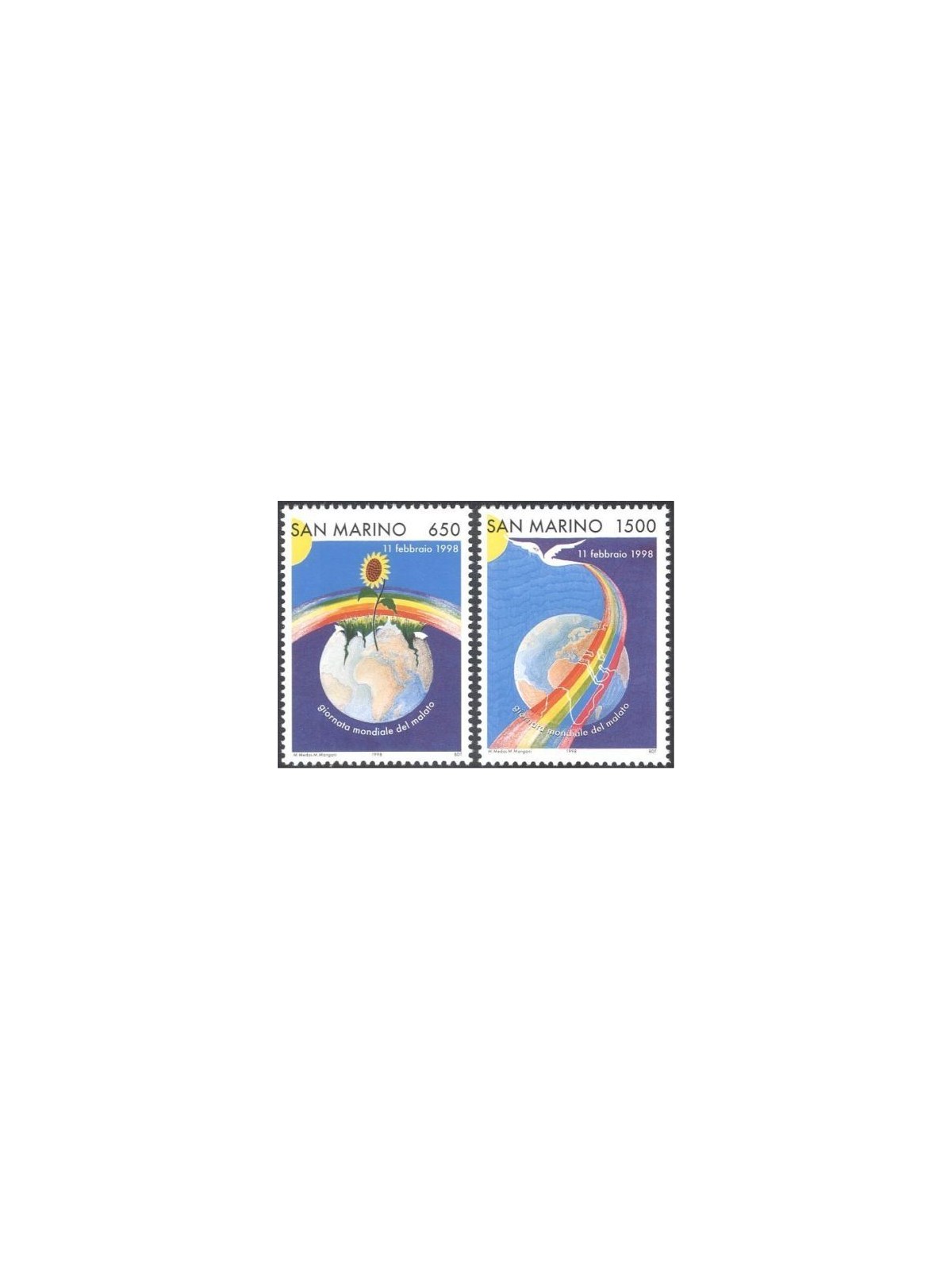 SAN MARINO 1998 World Day of the Sick 2v MNH**