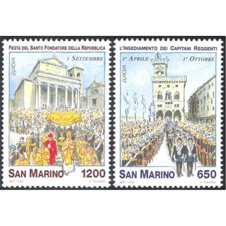 SAN MARINO 1998 Europe 2v MNH**