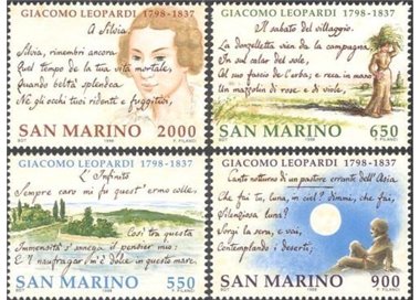 SAN MARINO 1998 Giacomo Leopardi 4v MNH**