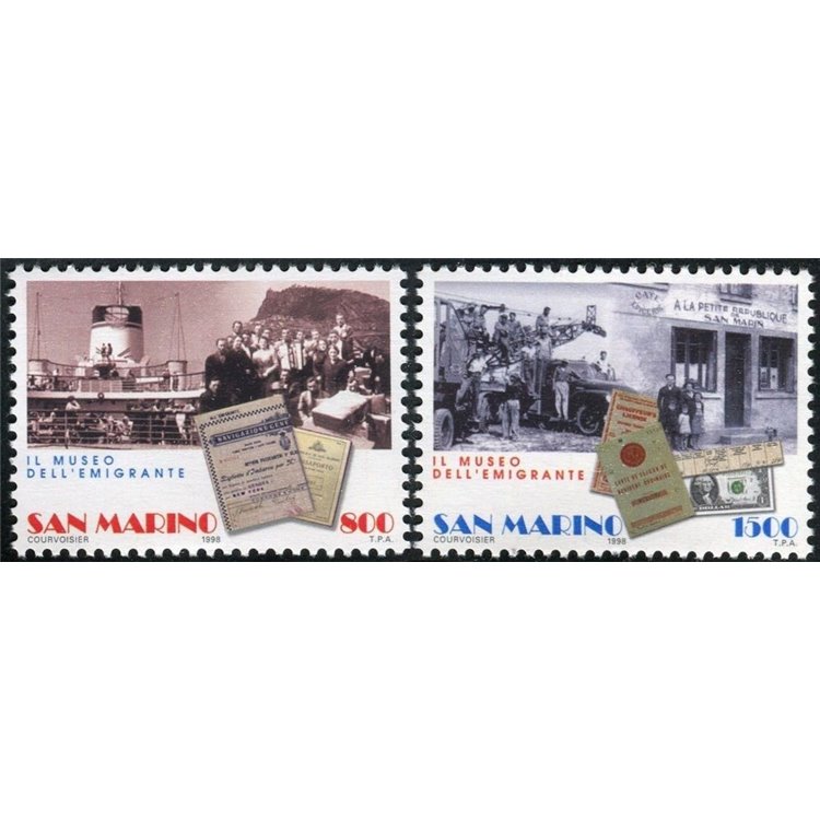 SAN MARINO 1998 Emigration 2v MNH**