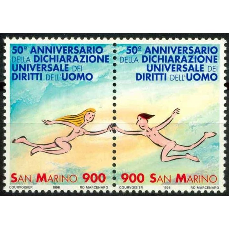 SAN MARINO 1998 Giornata dei diritti dell'uomo 2v MNH**