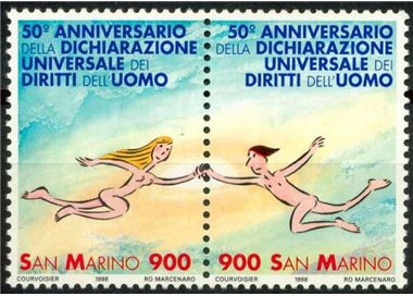 SAN MARINO 1998 Giornata dei diritti dell'uomo 2v MNH**