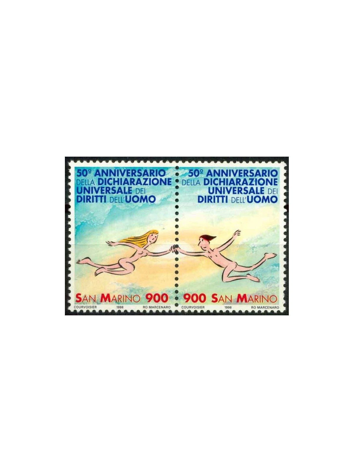 SAN MARINO 1998 Giornata dei diritti dell'uomo 2v MNH**