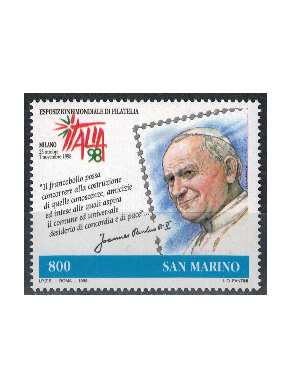 SAN MARINO 1998 Giornata del francobollo MNH**