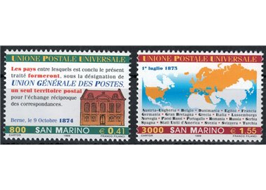SAN MARINO 1999 Universal Postal Union 2v MNH**