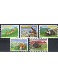 SAN MARINO 1999 Fauna of San Marino 5v MNH**