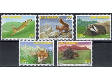 SAN MARINO 1999 Fauna di San Marino 5v MNH**