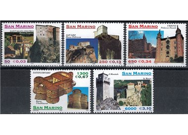SAN MARINO 1999 Architecture of Montefeltro 5v MNH**