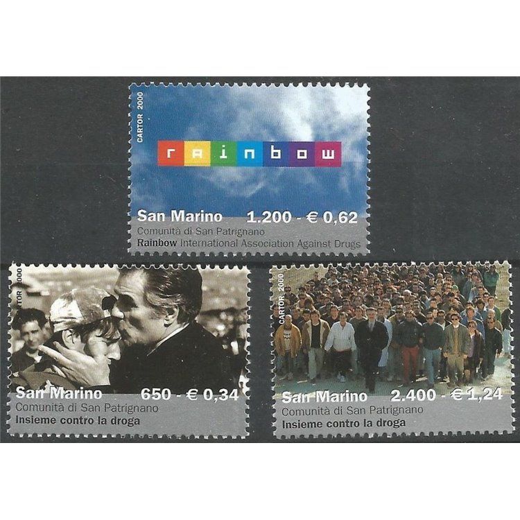 SAN MARINO 2000 Community of San Patrignano 3v MNH**