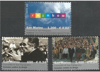 SAN MARINO 2000 Community of San Patrignano 3v MNH**