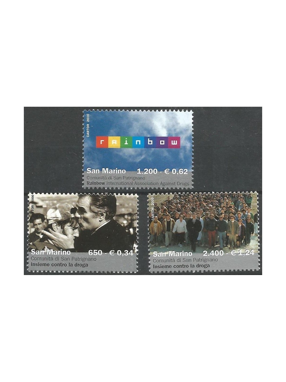 SAN MARINO 2000 Comunità di San Patrignano 3v MNH**